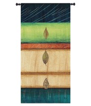 34x17 SPRINGING LEAVES I Autumn Fall Nature Contemporary Tapestry Wall Hanging - $123.75