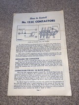 Vintage LIONEL TRAINS No. 153c CONTACTORS INSTRUCTIONS Original 4 Pages - £13.20 GBP