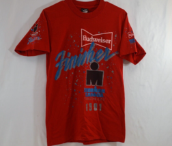 Budweiser Ironman Triathlon Canada 1991 Finisher Medium Red T-Shirt Vtg - £26.47 GBP