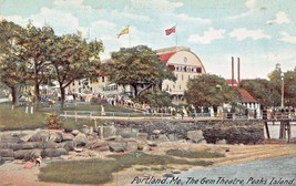 Portland Maine~Gem THEATRE-PEAKS ISLAND~1900s Postcard - £6.95 GBP