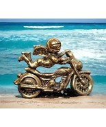Vintage Signed Camco Gold Tone Winged Biker Angel Motorcycle Brooch Pin ... - $505.13 MXN