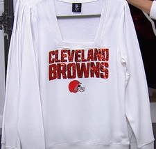 Officially Licensed NFL Women&#39;s Bling Sweatshirt - Cleveland Browns - Small - £19.75 GBP