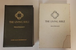 Vtg 1973 Living Bible Paraphrased Tyndale House Padded Hardcover Personalized - £9.13 GBP