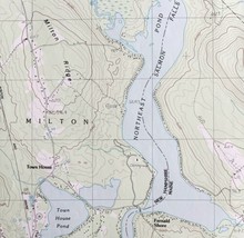 Map Milton New Hampshire Maine USGS 1983 Topographic Geo1:24000 27x22&quot; TOPO17 - £35.88 GBP