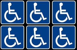 Pack of 6 Wheelchair Accessible Handicap Decal: Durable Self-Adhesive Vi... - $6.92+