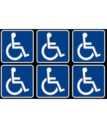 Pack of 6 Wheelchair Accessible Handicap Decal: Durable Self-Adhesive Vi... - £5.53 GBP+