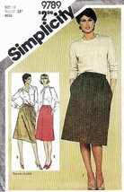 Misses&#39; SKIRT Vintage 1980 Simplicity Pattern 9789 Size 14 Waist 28 UNCUT - $12.00