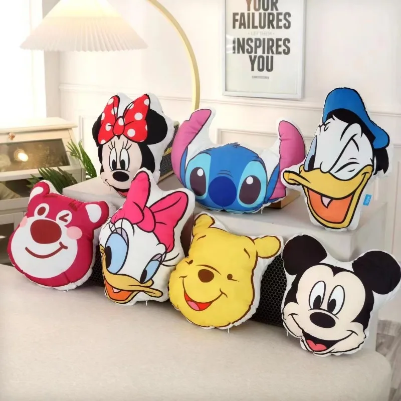 Disney Animation Mickey Mouse Minnie Mouse PoohBear Cartoon Pattern Round - £15.52 GBP