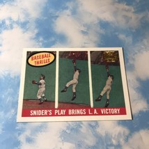 2001 Topps Archives Baseball Card #218 SNIDER&#39;S Play Brings L.A. Victory - $1.50