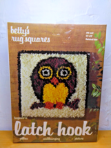 Betty&#39;s Rug Squares Beginners Latch Hook #701 Owl - Pillow/ Wall Hanging/Picture - £24.84 GBP