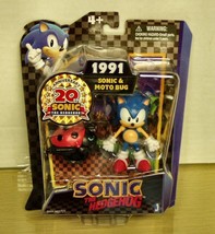 2000 Sonic the Hedgehog 20th ann - Sonic &amp; Moto Bug figures - Rare! New - MISP - £58.40 GBP