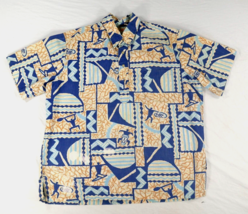 Reyn Spooner Alfred Shaheen Primative Print Pullover Hawaiian Shirt Mens XL *** - £33.34 GBP