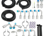 134a Air Conditioning A/C AC Hose Kit W/ Fittings Drier Universal - £113.06 GBP