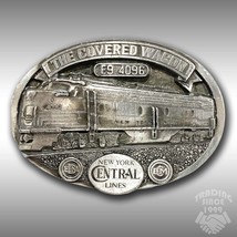 Vintage Belt Buckle 1988 The Covered Wagon New York Central Lines Train Engine - £35.29 GBP