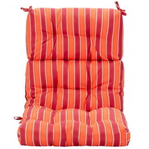 22 x 44 Inch Tufted Outdoor Patio Chair Seating Pad-Red &amp; Orange - £54.05 GBP