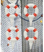 Cast Iron Nautical Coastal Lifeguard Life Ring Buoy Wall Hook Accent Set... - $56.23 CAD