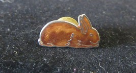 Brown Two-Toned Rabbit Hat Tac/Lapel Pin, Fashion Accessory  - $4.99