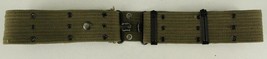 Vintage US Military Equipment Green Canvas Belt Gear Uniform 36&quot; Long 2.25&quot; Wide - £11.34 GBP