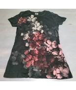 Converse One Star Black Floral T-shirt Womans Size Medium  - £11.05 GBP