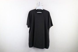 Vintage 90s Streetwear Mens XL Faded Blank Thin Short Sleeve T-Shirt Bla... - £38.89 GBP