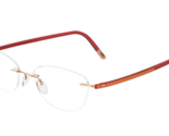 Silhouette Brille Rahmen 5479 20 6055 Gold Rot Cat Eye Rahmenlose 45-19-140 - £177.00 GBP
