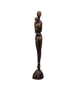 Sculpture statue d&#39;art en métal en fonte embrassant un couple amoureux 2... - $245.47 CAD