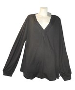 Agnes Urban Womens XXL Blouse Black Stretch Career Neutral Capsule Wardr... - $16.61