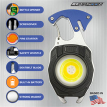Multi-Function Keychain Flashlight LED Torch Work Light with Lighter - $17.99
