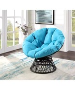 OSP Home Furnishings Wicker Papasan Chair with 360-Degree Swivel 40” W x... - $158.94