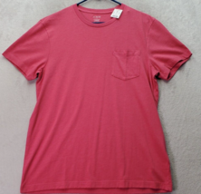 J.CREW Tee Shirt Men&#39;s Large Salmon Slim Washed Chest Pocket Crew Neck Pullover - £14.51 GBP