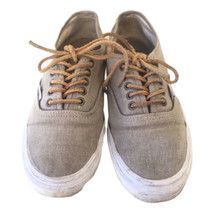 Vans Canvas Sneakers leather laces Men Size 7 Women Size 8.5 - £14.63 GBP