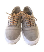 Vans Canvas Sneakers leather laces Men Size 7 Women Size 8.5 - $21.78