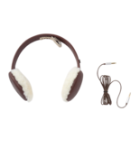 UGG Wired Earmuffs Curly Shearling Cordovan Leather New - £66.21 GBP