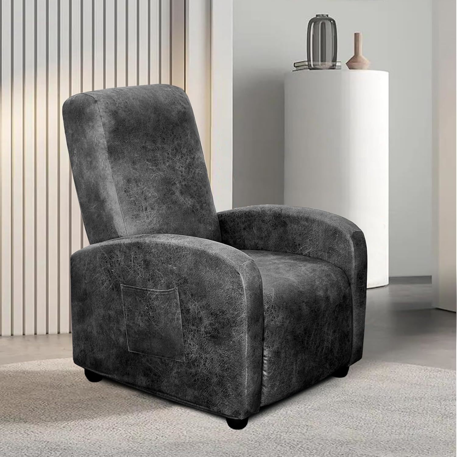 Wdfour Leather-Like 4-Pieces Recliner Chair Covers Specifically For, Dar... - $39.99