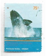 Argentina 2002 southern right whale stamp - $2.74 CAD