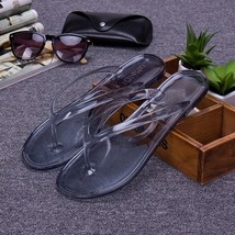 Flip Flops Women Flat Transparent Beach Shoes Women Sandals Non-slip Summer Crys - £16.94 GBP