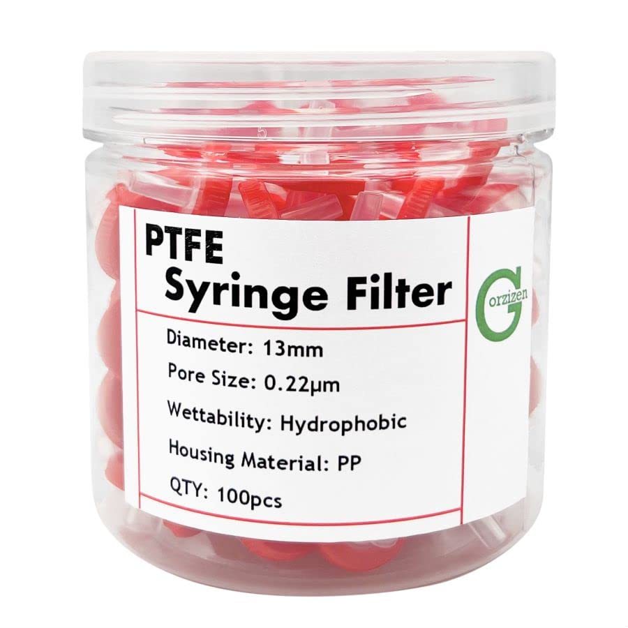 Primary image for Gorzizen Onpu Syringe Filter Ptfe Hydrophobic Membrane 13Mm Diameter 0.22Um Pore