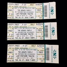 Nyc Broadway The Addams Family LUNT-FONTANNE Theatre Ticket Stubs Lot (3) 2010 - £37.27 GBP