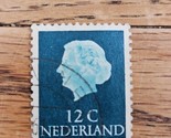 Netherlands Stamp Queen Juliana 12c Used Circular Cancel 345 - £0.73 GBP