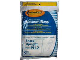 Sharp Vacuum Cleaner Bags Micro Allergen Filtration Type PU2 PU-2 EnviroCare 3pk - £6.58 GBP