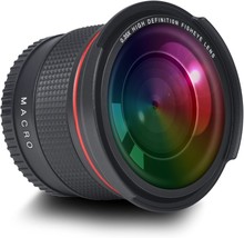 Hisewen 58Mm 0.35X Hd Fisheye Canon Wide Angle Lens (W/Macro Portion) For Dslr - £34.61 GBP