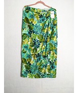 Dana Buchman Womens Wrap Floral Skirt Beach Glass Size 10 Rayon Blend Green - £16.69 GBP