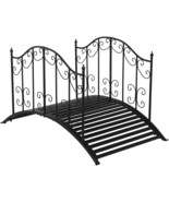 Sturdy Outdoor Rust-Proof 4-Foot Black Metal Arch Garden Bridge - $3,877.91 MXN