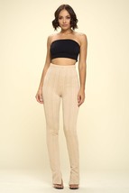 Women&#39;s Oatmeal Knit High Rise Leggings (M) - £38.72 GBP