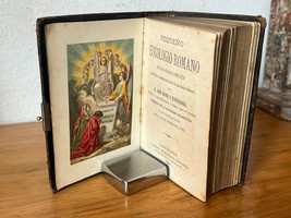 Antique 1882 Mini Pocket Prayer Book EULOGIO ROMANO Religious ecclesiast... - $74.79