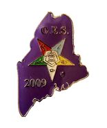 2009 Maine Order Of The Eastern Star Pin Enamel Filled Fraternal Masonic... - €17,16 EUR