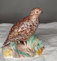 Vintage Holland Quail Statue Ceramic Pheasant Bird Hen Dated Mid Century Modern - $18.99