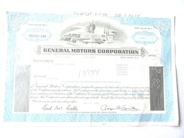 General Motors Stock Certificate Nov 1981 50 Shares CASHED Automobilia - £15.97 GBP