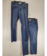 2 Levi&#39;s Women&#39;s Size 10 S/C Blue Mid Rise Straight Modern Stretch Denim... - $450.46 MXN