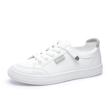 White Sneakers Women Summer Mesh Breathable Vulcanize Shoes Outdoor Walking Flat - £27.21 GBP